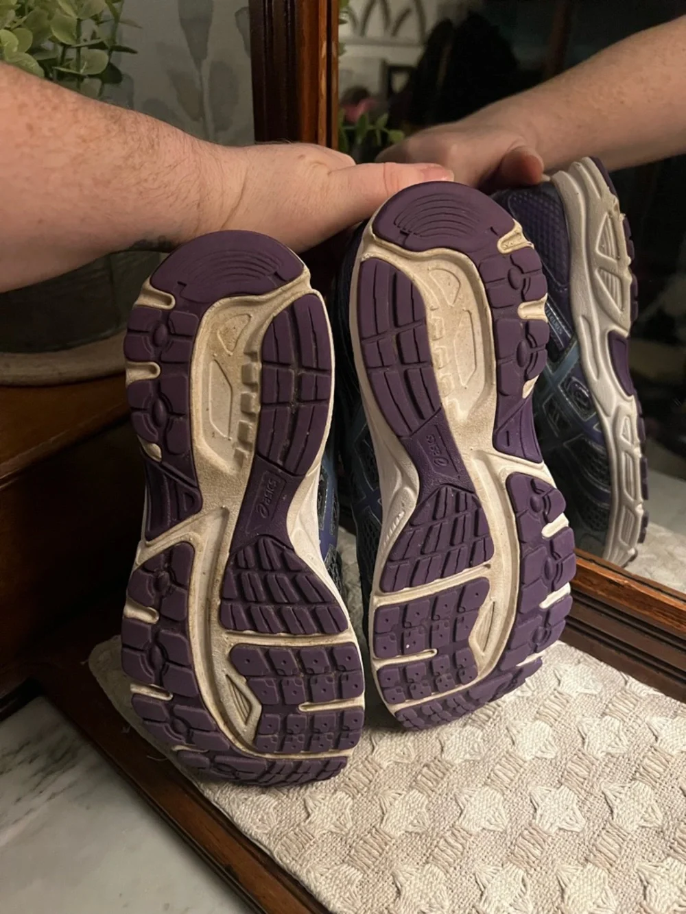 ASICS Classic Gel-Contend 2 Athletic Running‎ Sneakers Purple Grey Women's Sz 6